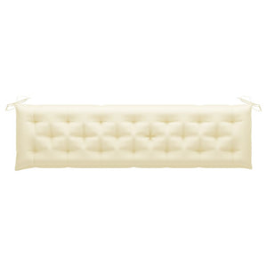 Galleria Design Garden Bench Cushion Cream White 200x(50+50)x7cm Oxford Fabric