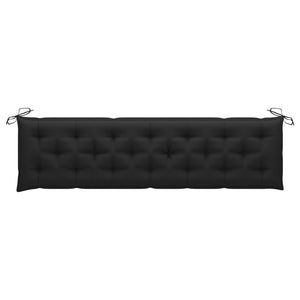 Galleria Design Garden Bench Cushion Black 200x(50+50)x7cm Oxford Fabric