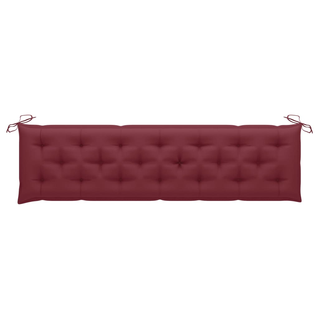 Galleria Design Garden Bench Cushion Wine Red 200x(50+50)x7cm Oxford Fabric