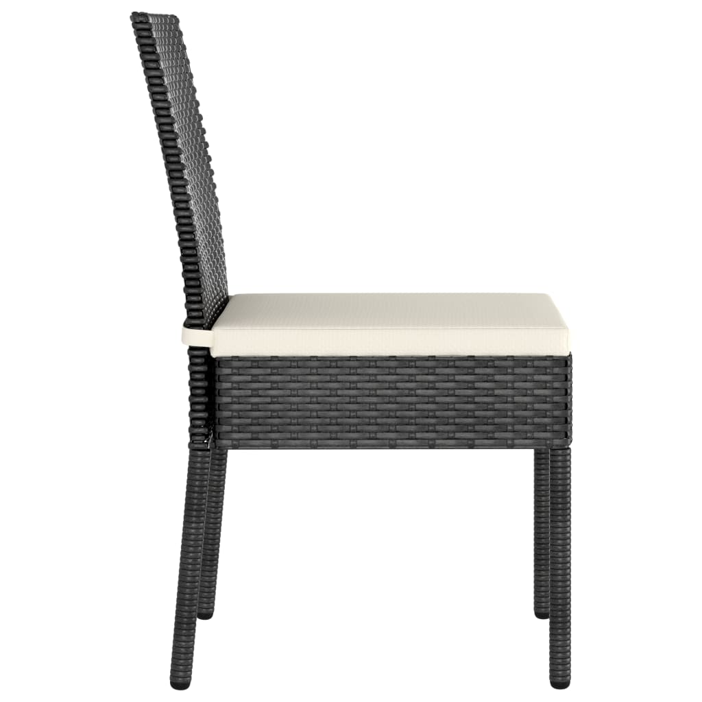 Galleria Design Garden Dining Chairs 2 pcs Poly Rattan Black