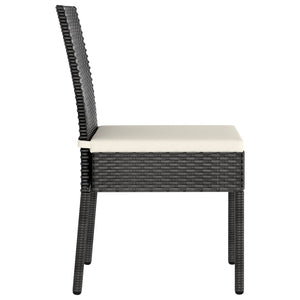 Galleria Design Garden Dining Chairs 4 pcs Poly Rattan Black