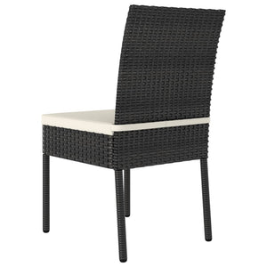 Galleria Design Garden Dining Chairs 4 pcs Poly Rattan Black