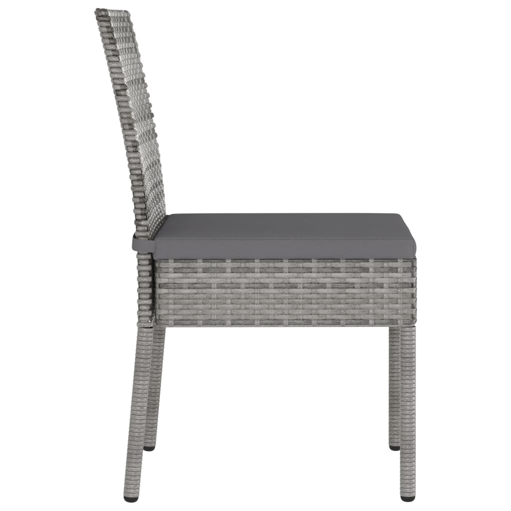 Galleria Design Garden Dining Chairs 2 pcs Poly Rattan Grey