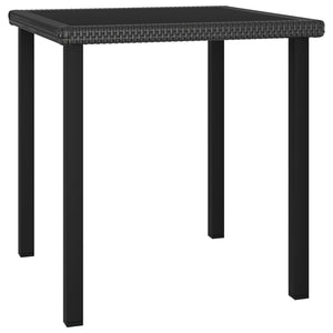 Galleria Design Garden Dining Table Black 70x70x73 cm Poly Rattan