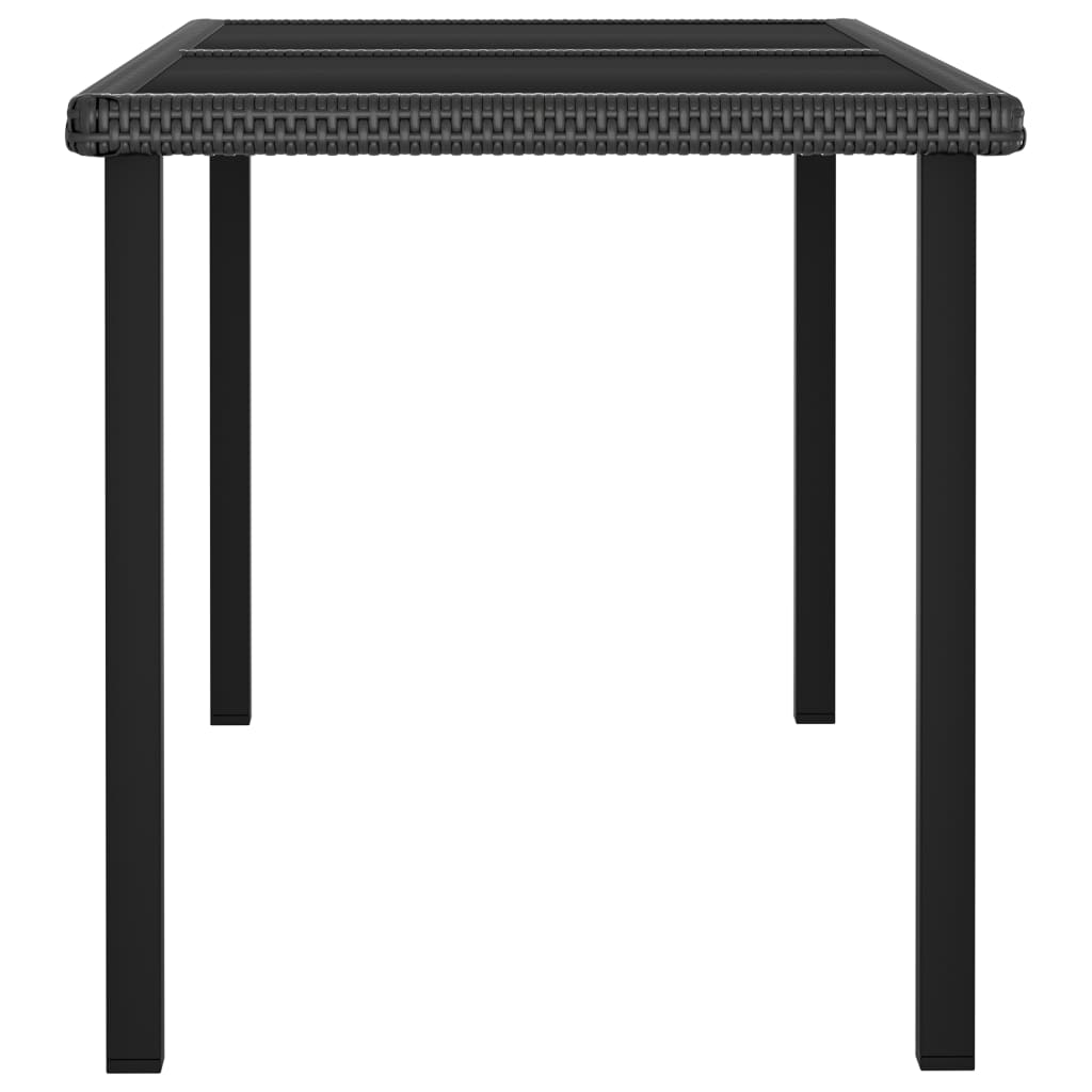 Galleria Design Garden Dining Table Black 140x70x73 cm Poly Rattan