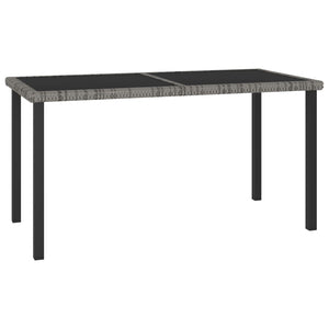 Galleria Design Garden Dining Table Grey 140x70x73 cm Poly Rattan