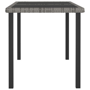 Galleria Design Garden Dining Table Grey 140x70x73 cm Poly Rattan