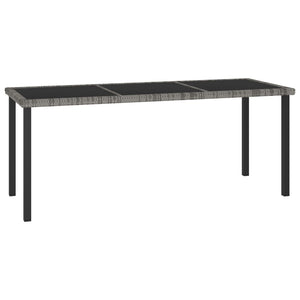 Galleria Design Garden Dining Table Grey 180x70x73 cm Poly Rattan