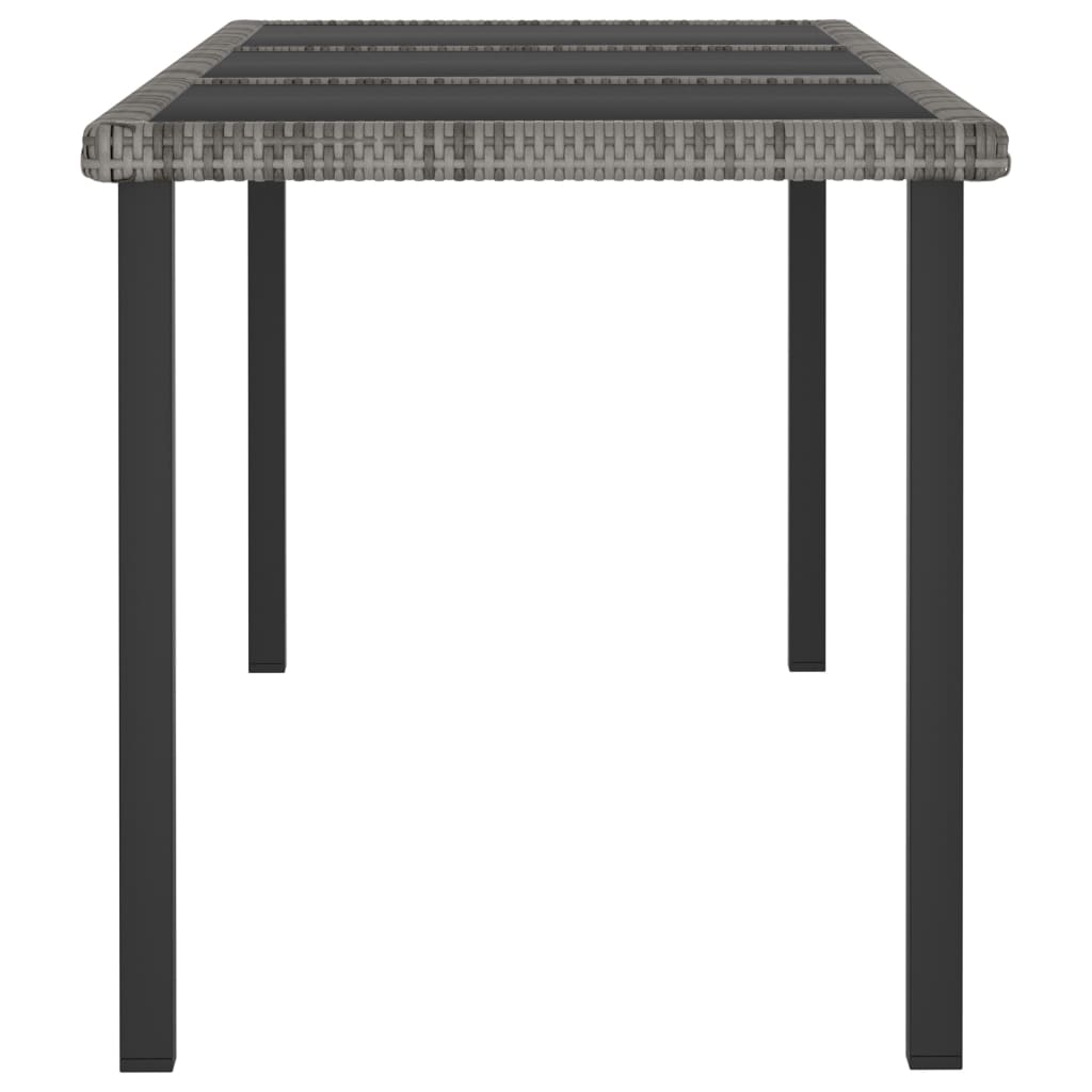 Galleria Design Garden Dining Table Grey 180x70x73 cm Poly Rattan