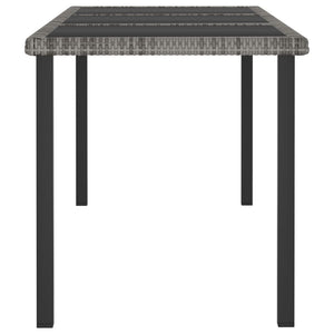 Galleria Design Garden Dining Table Grey 180x70x73 cm Poly Rattan