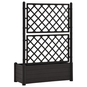 Galleria Design Garden Planter with Trellis 100x43x142 cm PP Anthracite