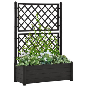 Galleria Design Garden Planter with Trellis 100x43x142 cm PP Anthracite