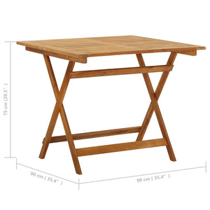 Galleria Design Folding Garden Table 90x90x75 cm Solid Acacia Wood