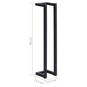 Galleria Design Towel Rack Black 12.5x12.5x60 cm Iron