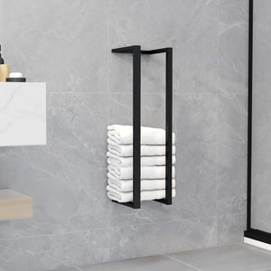 Galleria Design Towel Rack Black 12.5x12.5x60 cm Iron