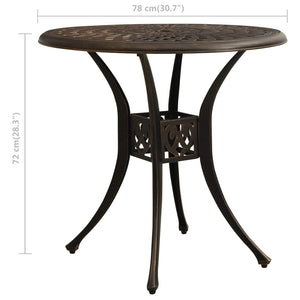 Galleria Design Garden Table Bronze 78x78x72 cm Cast Aluminium