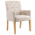 Galleria Design Dining Chairs with Armrests 2 pcs Beige Fabric