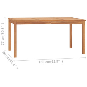 Galleria Design Garden Dining Table 160x80x77 cm Solid Teak Wood