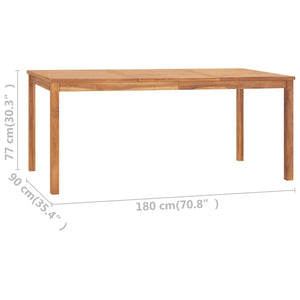 Galleria Design Garden Dining Table 180x90x77 cm Solid Teak Wood