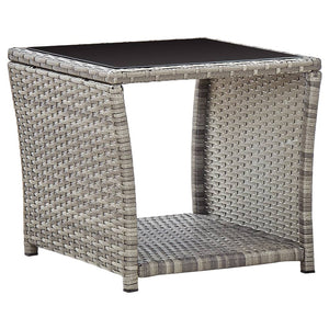 Galleria Design 3 Piece Garden Lounge Set with Cushions Poly Rattan Grey