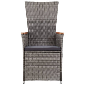 Galleria Design 3 Piece Garden Lounge Set with Cushions Poly Rattan Grey