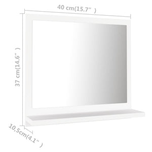 Galleria Design Bathroom Mirror White 40x10.5x37 cm Engineered Wood