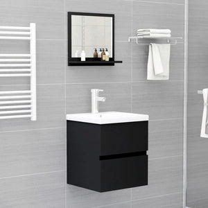 Galleria Design Bathroom Mirror Black 40x10.5x37 cm Engineered Wood