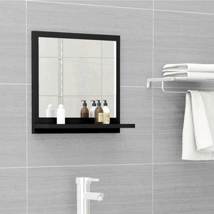 Galleria Design Bathroom Mirror Black 40x10.5x37 cm Engineered Wood