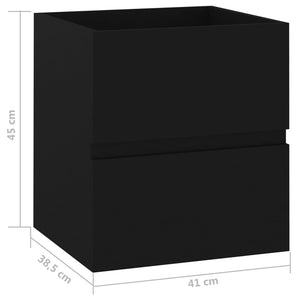 Galleria Design Sink Cabinet Black 41x38.5x45 cm Engineered Wood