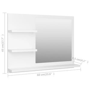 Galleria Design Bathroom Mirror White 60x10.5x45 cm Engineered Wood