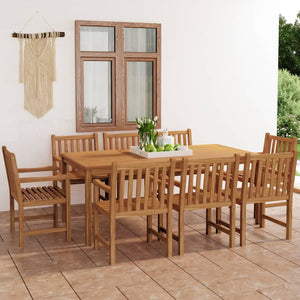 Galleria Design 9 Piece Garden Dining Set Solid Teak Wood