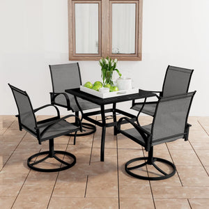 Galleria Design 5 Piece Garden Dining Set Textilene and Steel