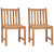 Galleria Design Garden Chairs 2 pcs with Cushions Solid Teak Wood