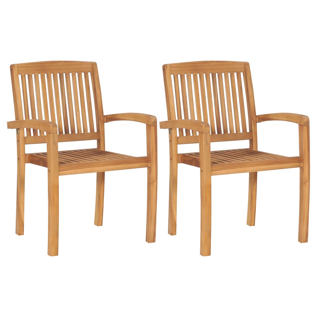 Galleria Design Garden Chairs 2 pcs with Taupe Cushions Solid Teak Wood