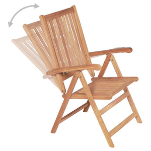 Galleria Design Reclining Garden Chairs 4 pcs Solid Teak Wood