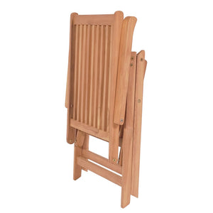 Galleria Design Reclining Garden Chairs 4 pcs Solid Teak Wood