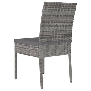 Galleria Design 7 Piece Garden Dining Set Poly Rattan Grey