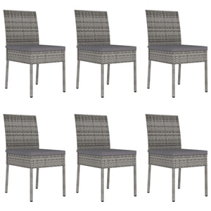 Galleria Design 7 Piece Garden Dining Set Poly Rattan Grey