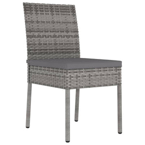 Galleria Design 7 Piece Garden Dining Set Poly Rattan Grey