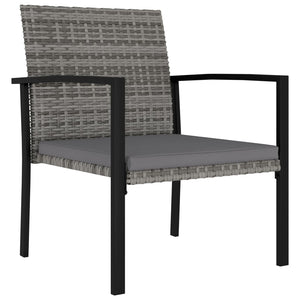 Galleria Design 5 Piece Garden Dining Set Poly Rattan Grey