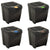 Galleria Design Stackable Dustbins 3 pcs Anthracite 75 L