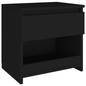 Galleria Design Bedside Cabinets 2 pcs Black 40x30x39 cm Engineered Wood