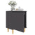 Galleria Design Bed Cabinet with Solid Wood Legs Grey 40x30x50 cm