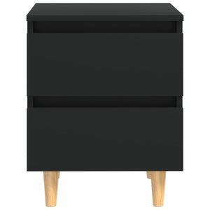 Galleria Design Bed Cabinets with Solid Pinewood Legs 2 pcs Black 40x35x50 cm