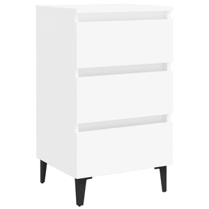 Galleria Design Bed Cabinet with Metal Legs 2 pcs White 40x35x69 cm