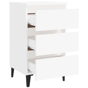 Galleria Design Bed Cabinet with Metal Legs 2 pcs White 40x35x69 cm