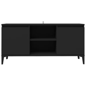 Galleria Design TV Cabinet with Metal Legs Black 103.5x35x50 cm