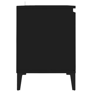 Galleria Design TV Cabinet with Metal Legs Black 103.5x35x50 cm