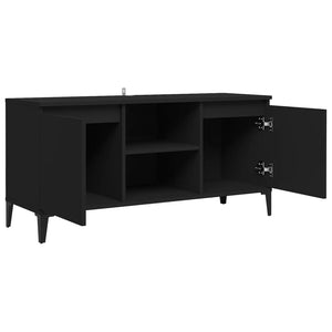 Galleria Design TV Cabinet with Metal Legs Black 103.5x35x50 cm