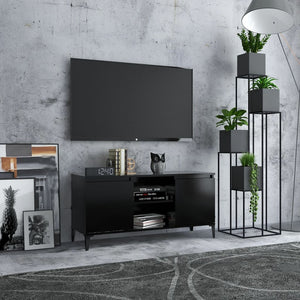 Galleria Design TV Cabinet with Metal Legs Black 103.5x35x50 cm